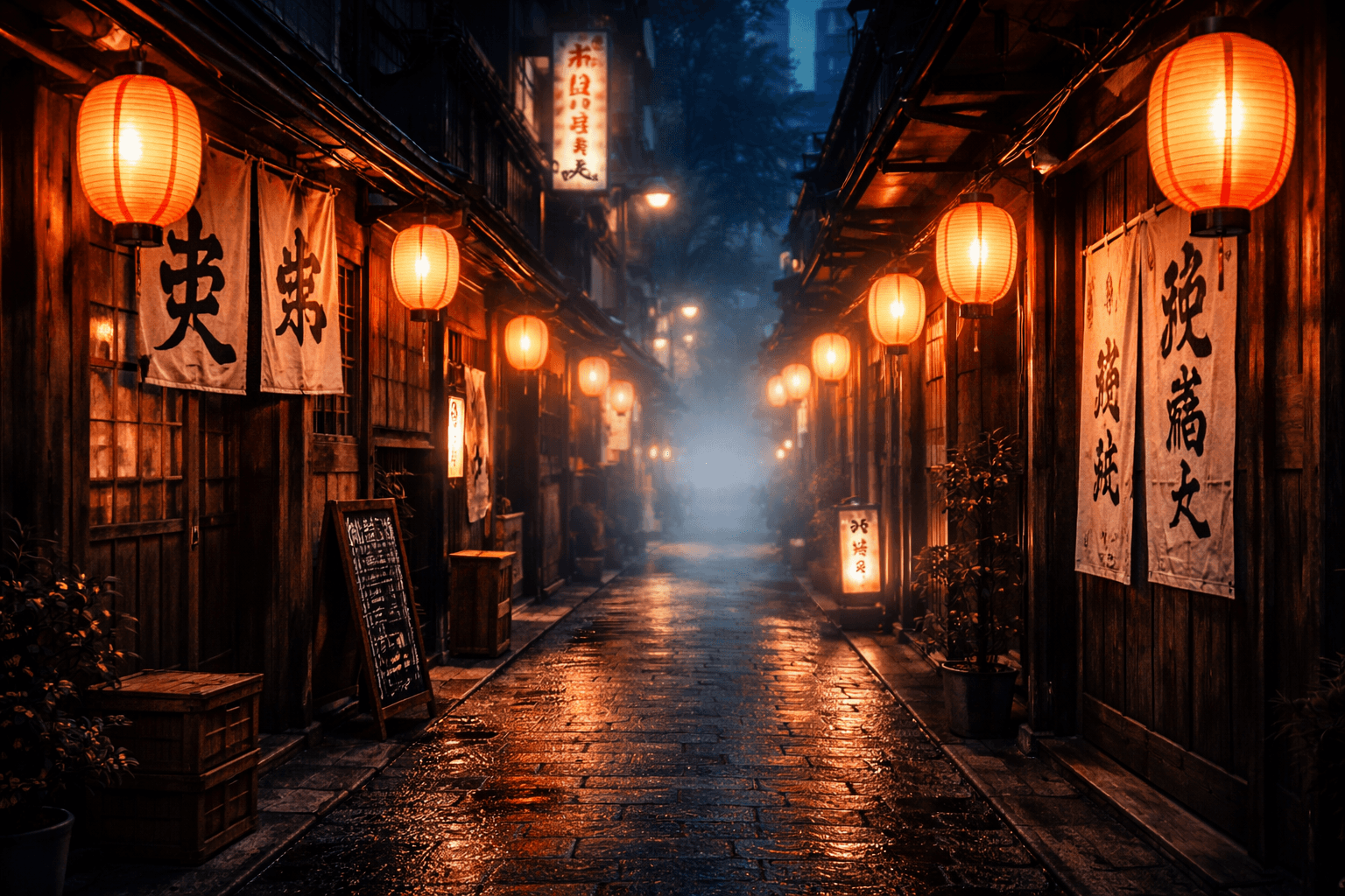 AI-generated Japanese street scene