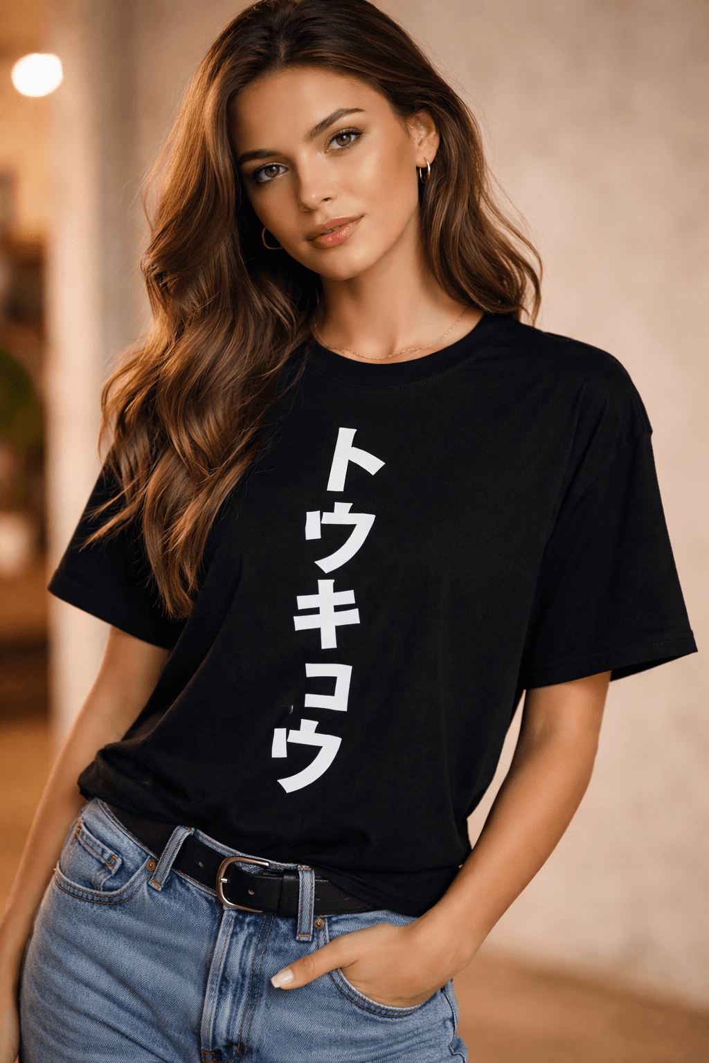 名前入りTシャツを着た人